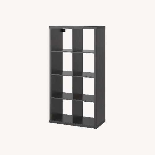 Used IKEA Kallax Black Wood Wall Unit for sale on AptDeco