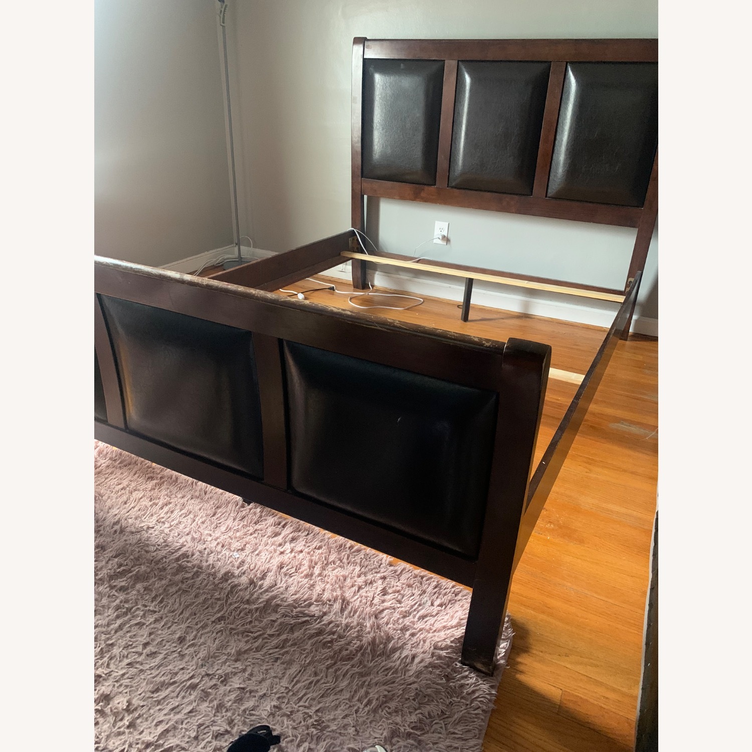 Dark Brown Wood Headboard - image-2