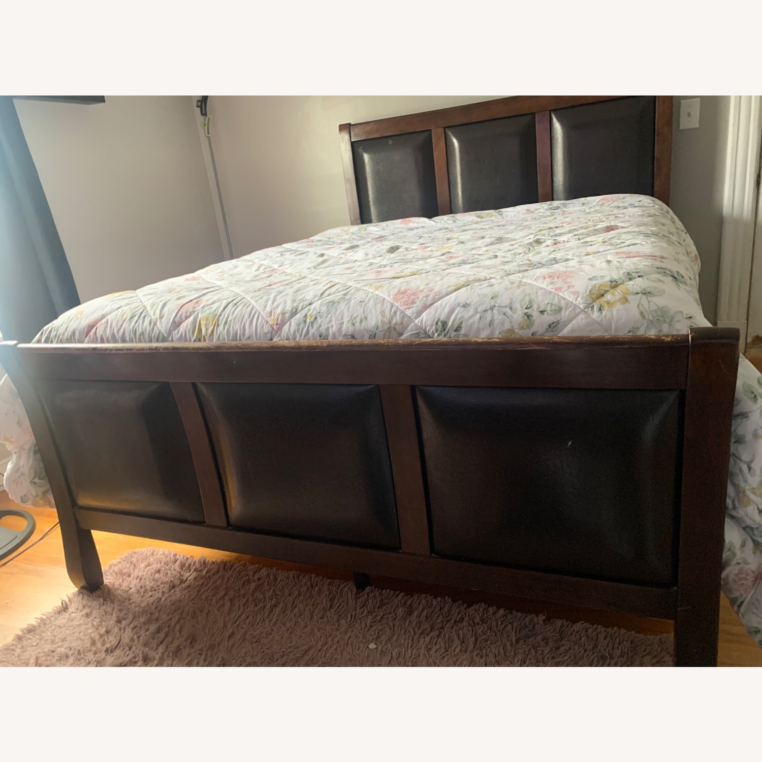 Dark Brown Wood Headboard - image-1