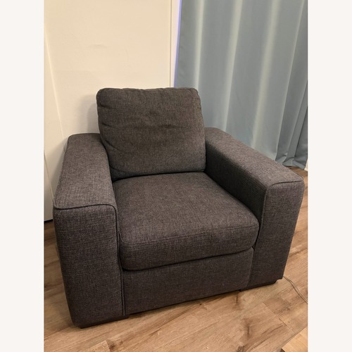Used Dark Hray Fabric Armchair for sale on AptDeco