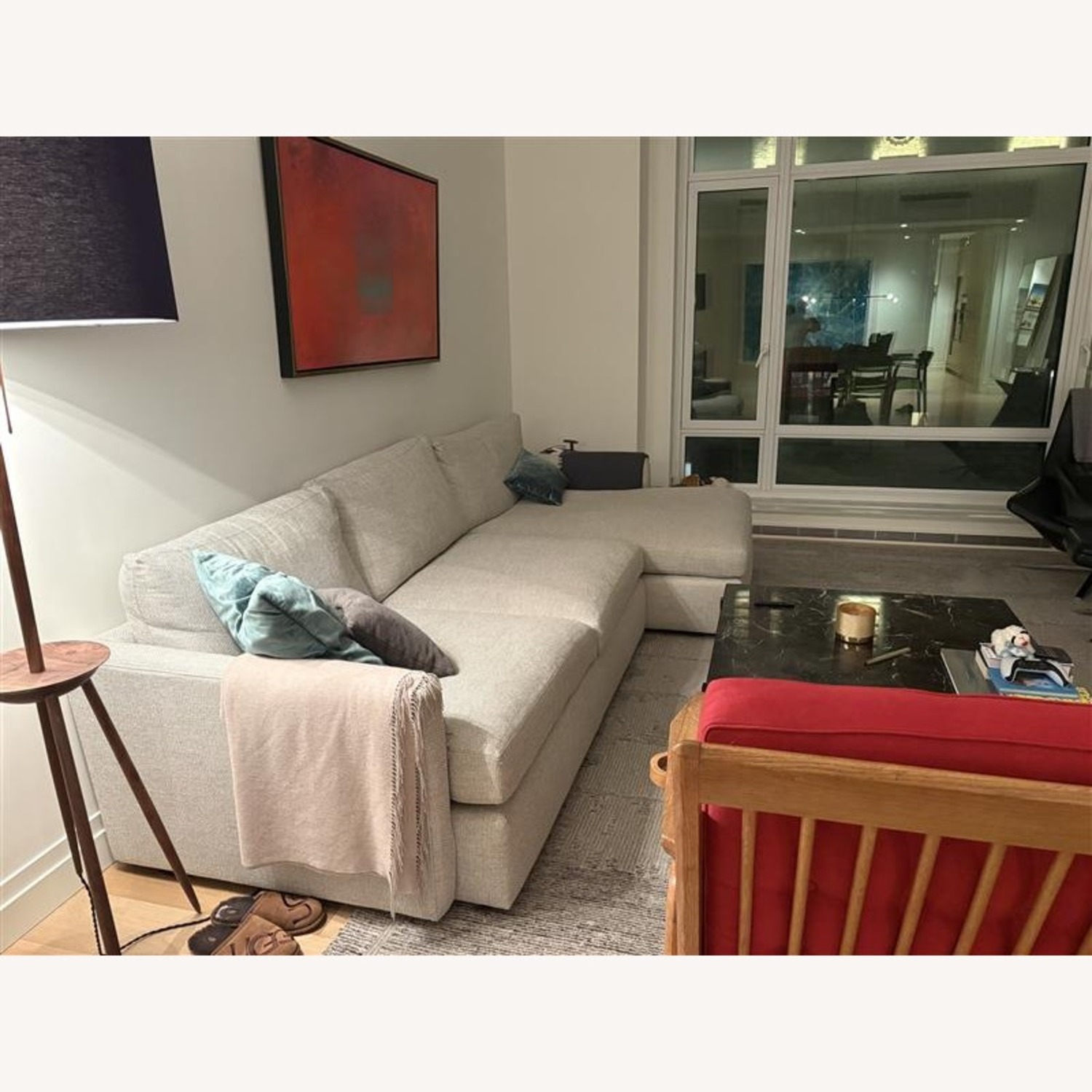 Crate & Barrel Lounge Deep 2-Piece Sofa Chaise - image-4