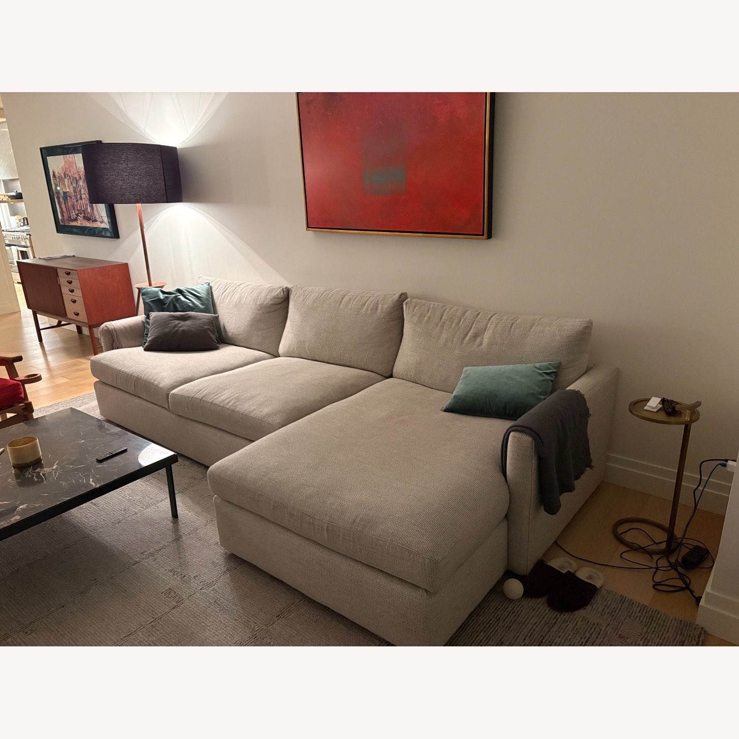 Crate & Barrel Lounge Deep 2-Piece Sofa Chaise - image-3