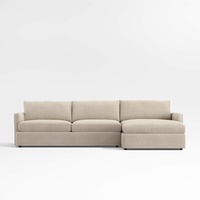Crate & Barrel Lounge Deep 2-Piece Sofa Chaise