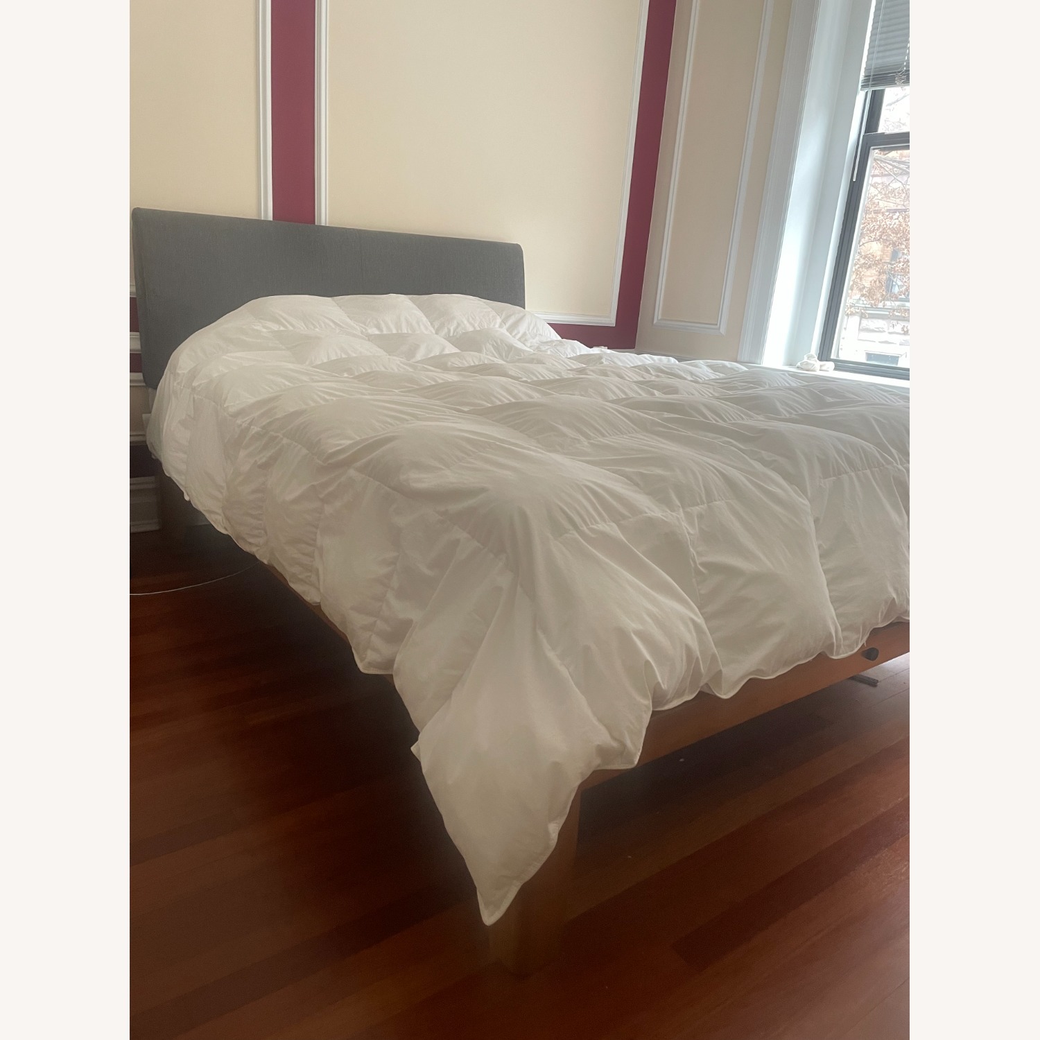 Thuma Dark Gray Wood Queen Bed Frame + Headboard - image-4