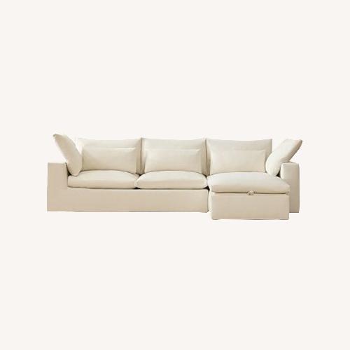 Used West Elm 2 Piece Sleeper Sectional W Storage for sale on AptDeco