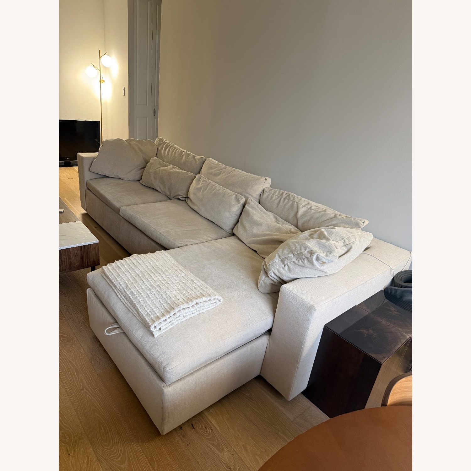 West Elm 2 Piece Sleeper Sectional W Storage - image-6