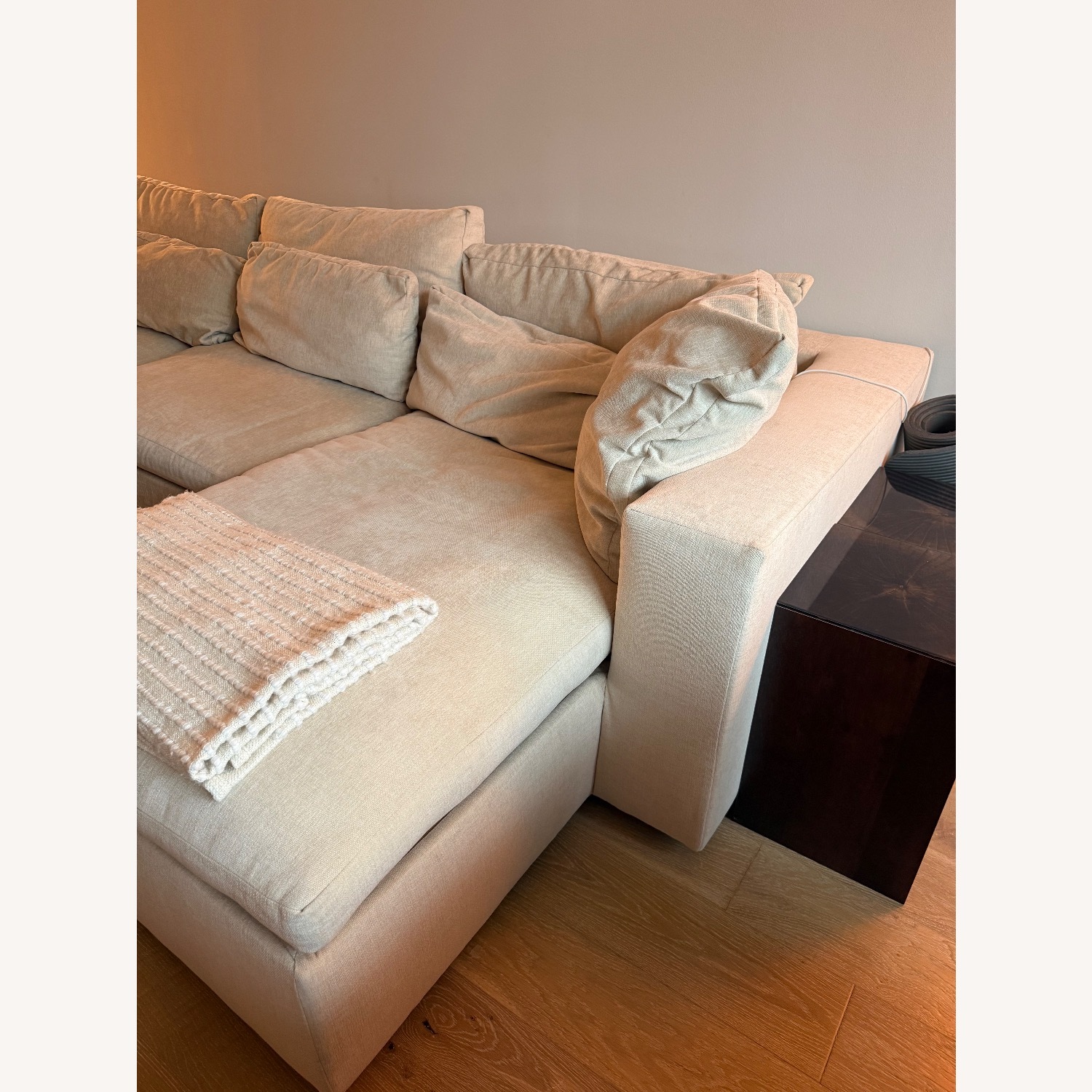 West Elm 2 Piece Sleeper Sectional W Storage - image-4