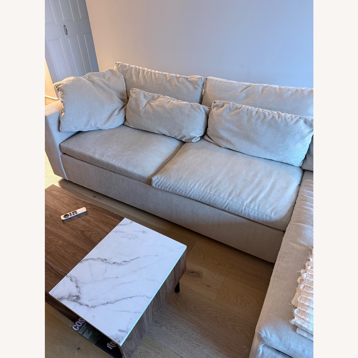 West Elm 2 Piece Sleeper Sectional W Storage - image-5