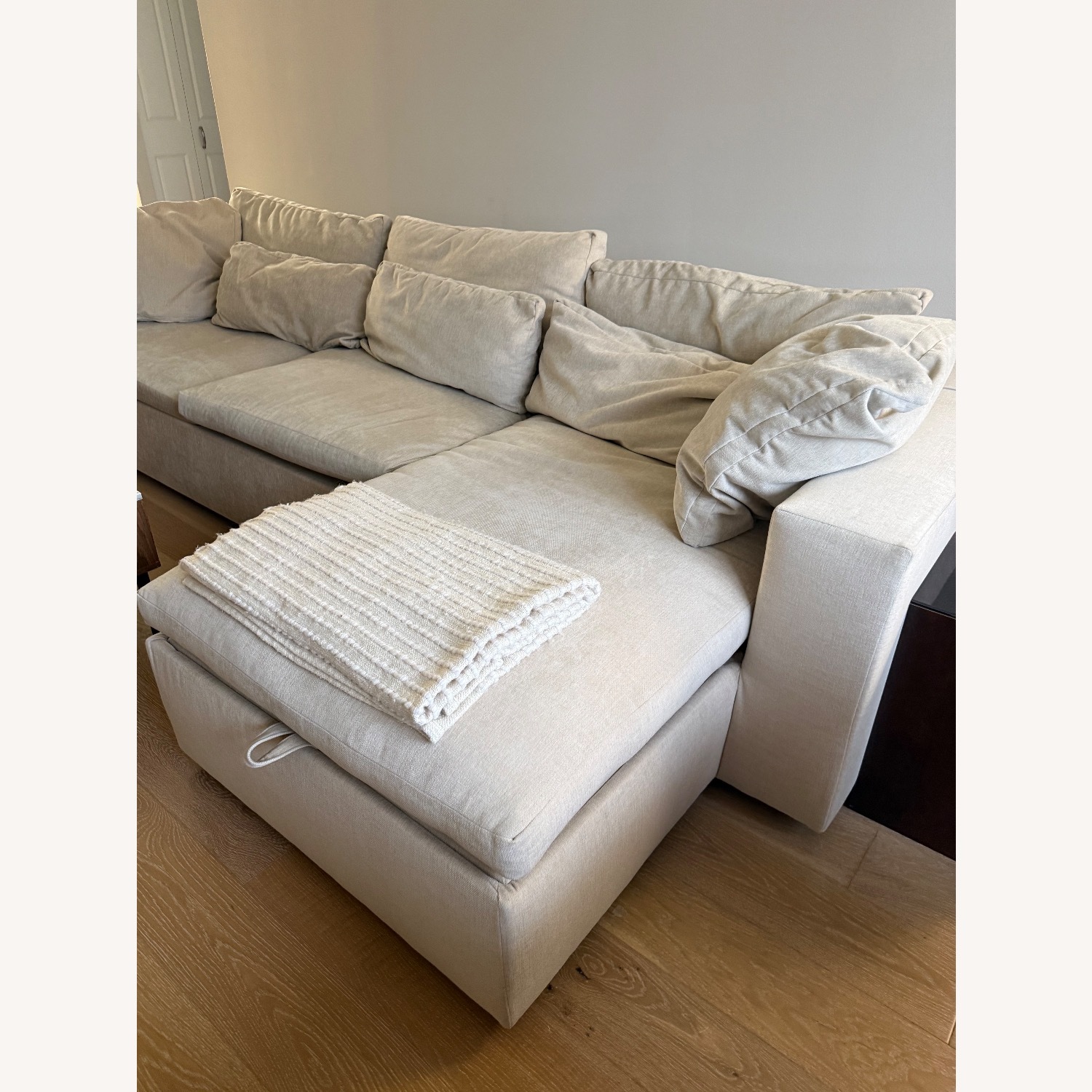 West Elm 2 Piece Sleeper Sectional W Storage - image-1