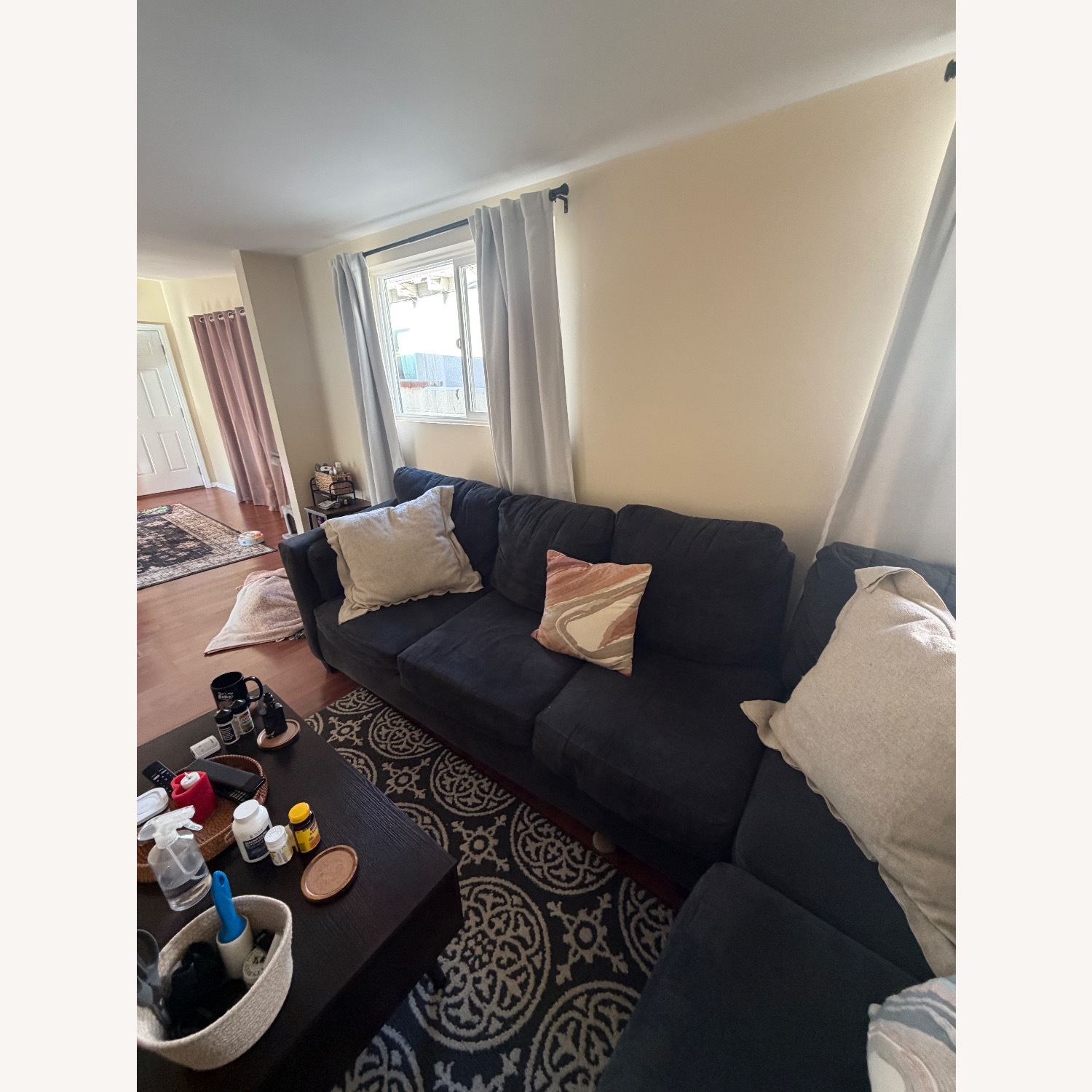 Dark Gray Chaise Lounge - image-2