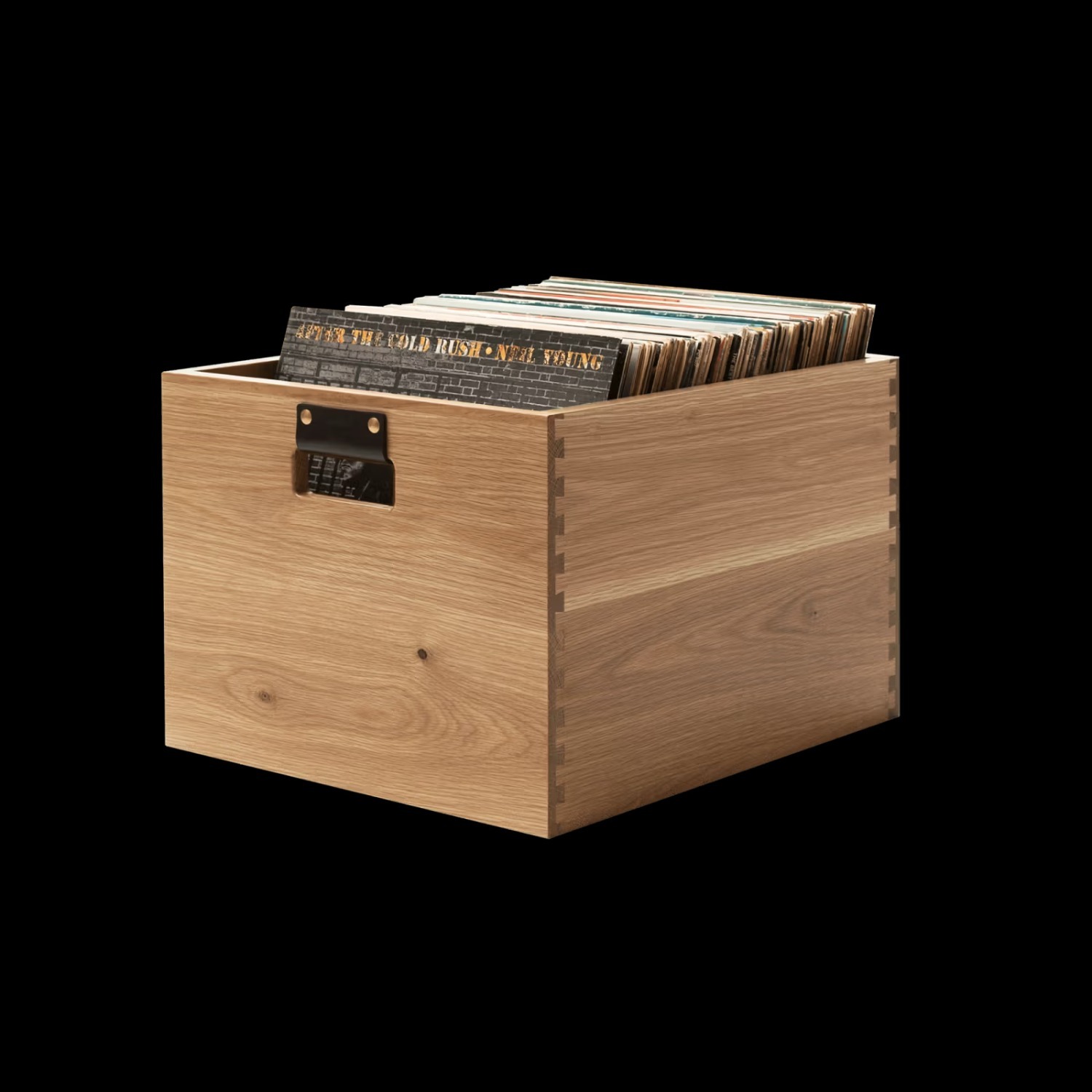 Natural Wood Record Crates - image-2