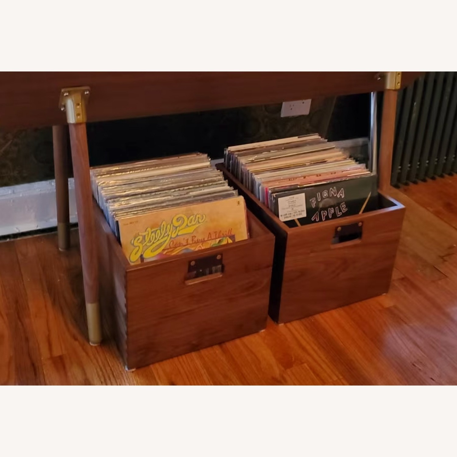 Natural Wood Record Crates - image-1