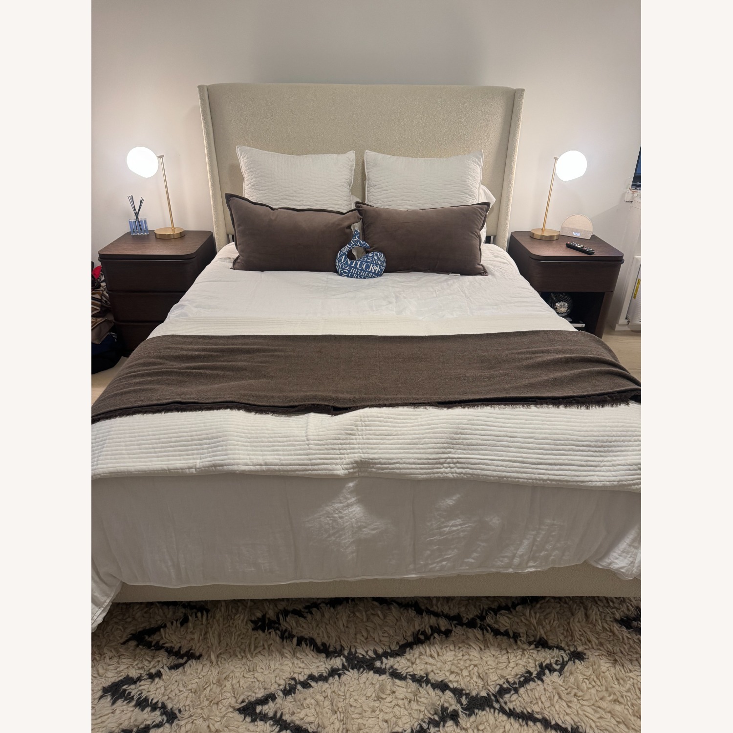 Target Encino Queen Upholstered Boucle Bed Frame - image-1