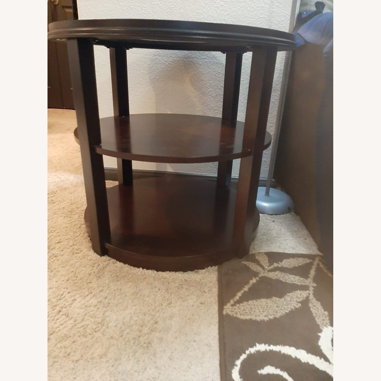 Dark Brown Wood Side Tables - image-3