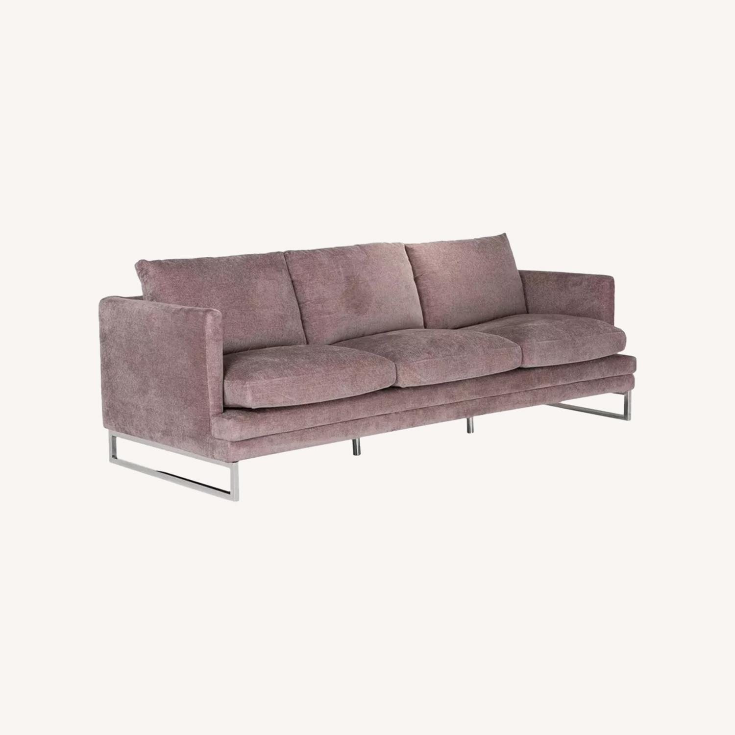 Safavieh Kensett Blue Velvet 3+ Seater Sofa - image-0