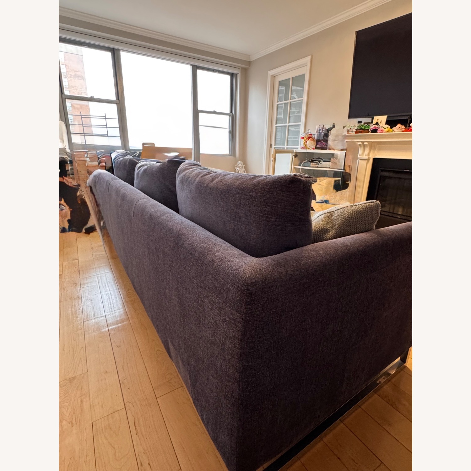 Safavieh Kensett Blue Velvet 3+ Seater Sofa - image-10