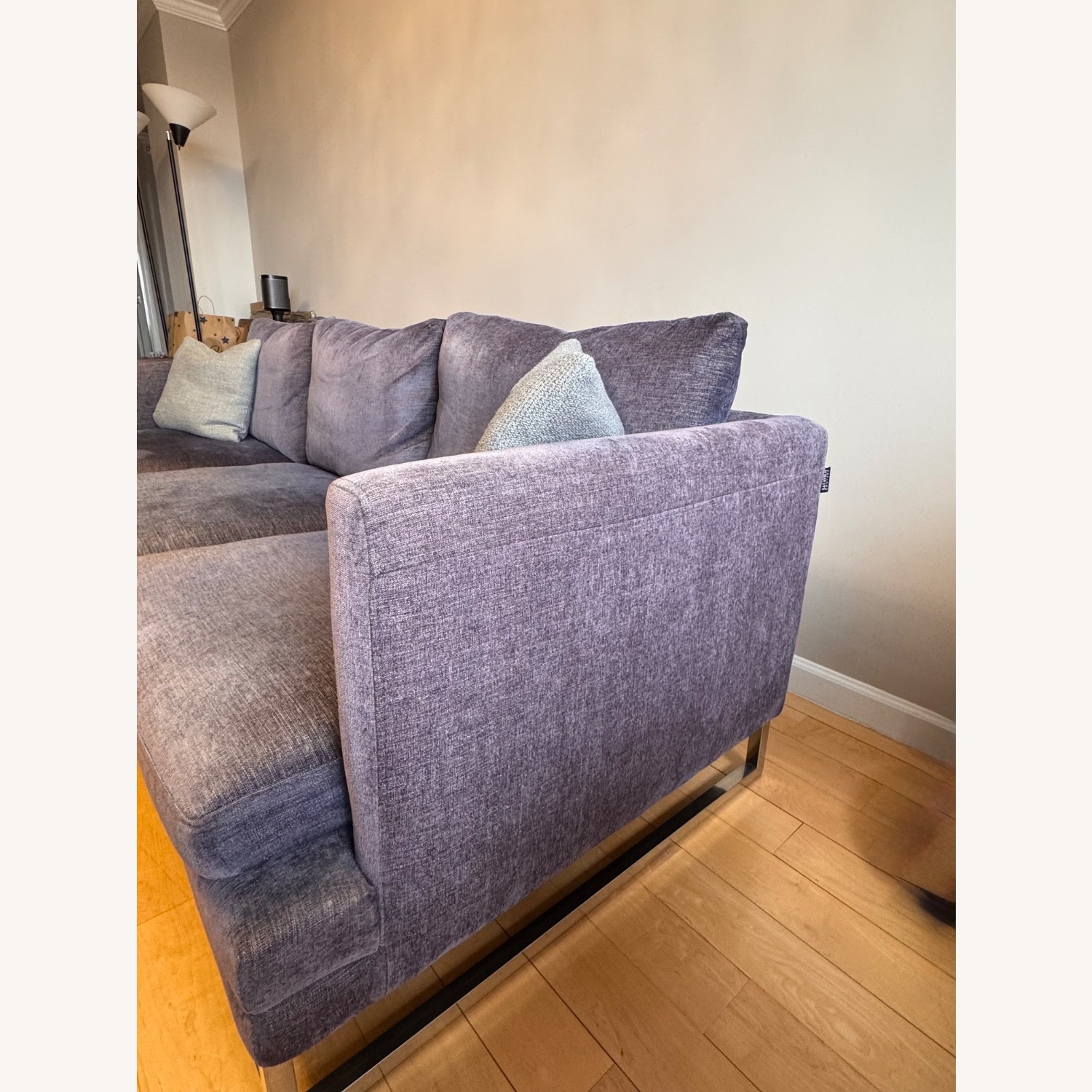 Safavieh Kensett Blue Velvet 3+ Seater Sofa - image-3