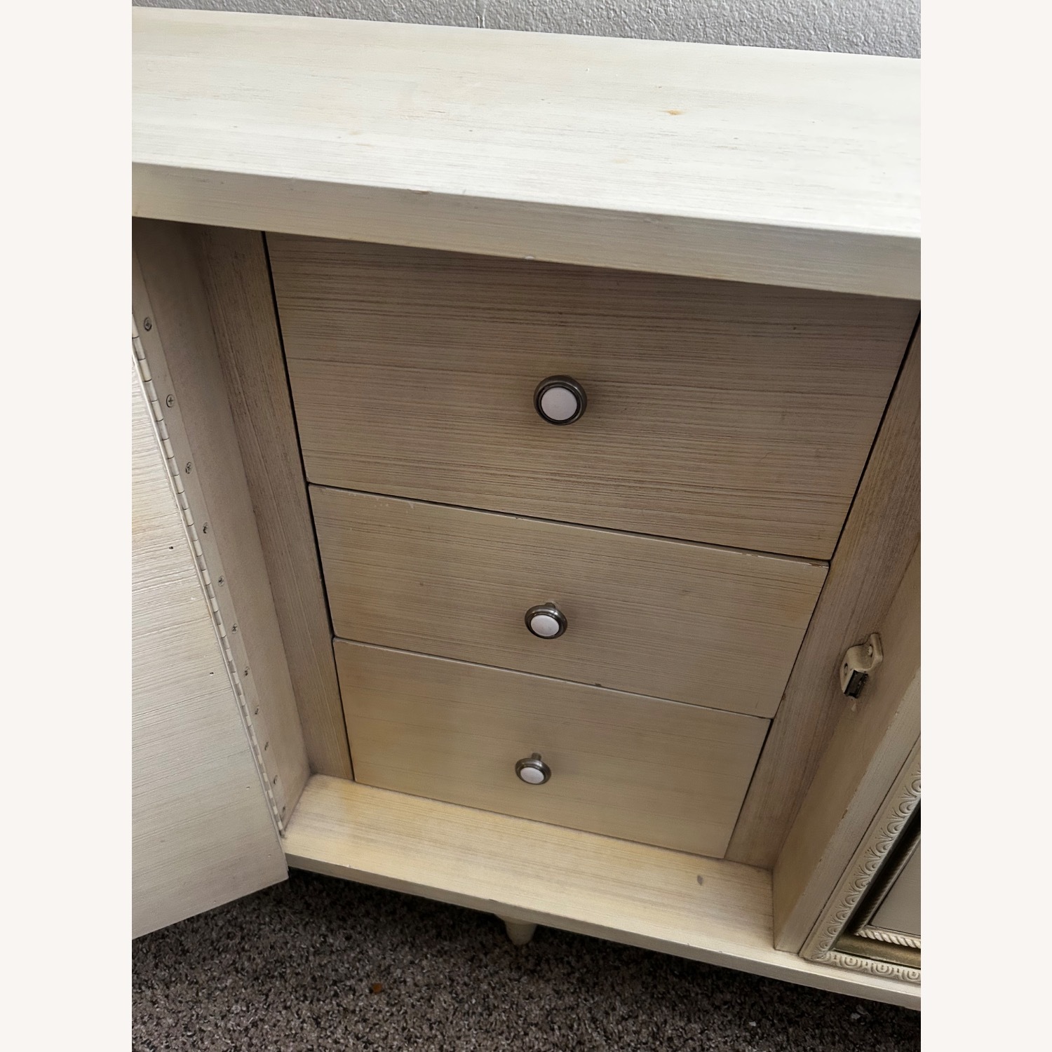 Bassett White Wood Dresser - image-3