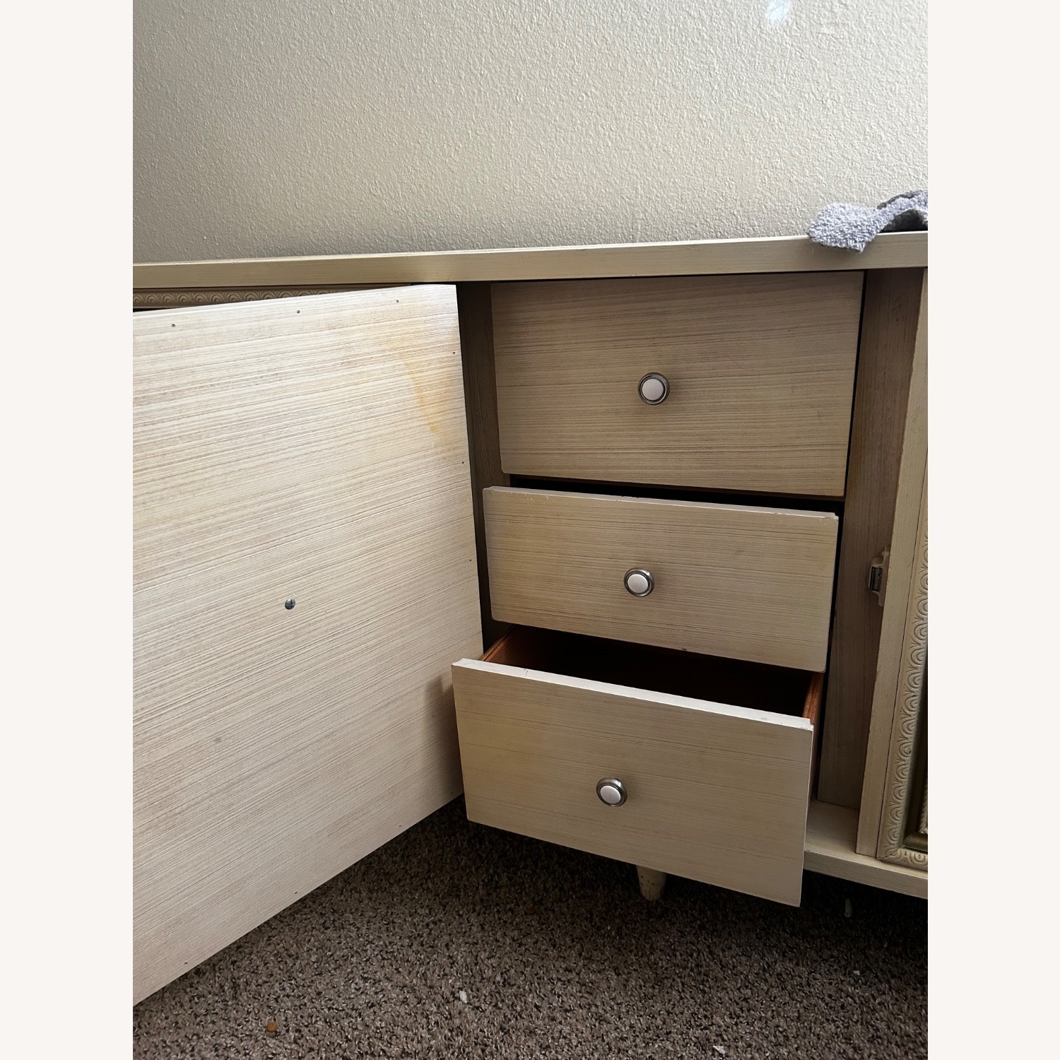 Bassett White Wood Dresser - image-4