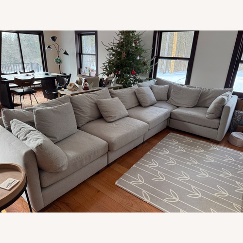 Used Rejuvenation Light Gray Wrenton 5 Piece Sectional for sale on AptDeco