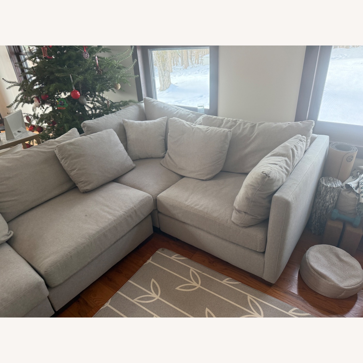 Rejuvenation Light Gray Wrenton 5 Piece Sectional - image-4