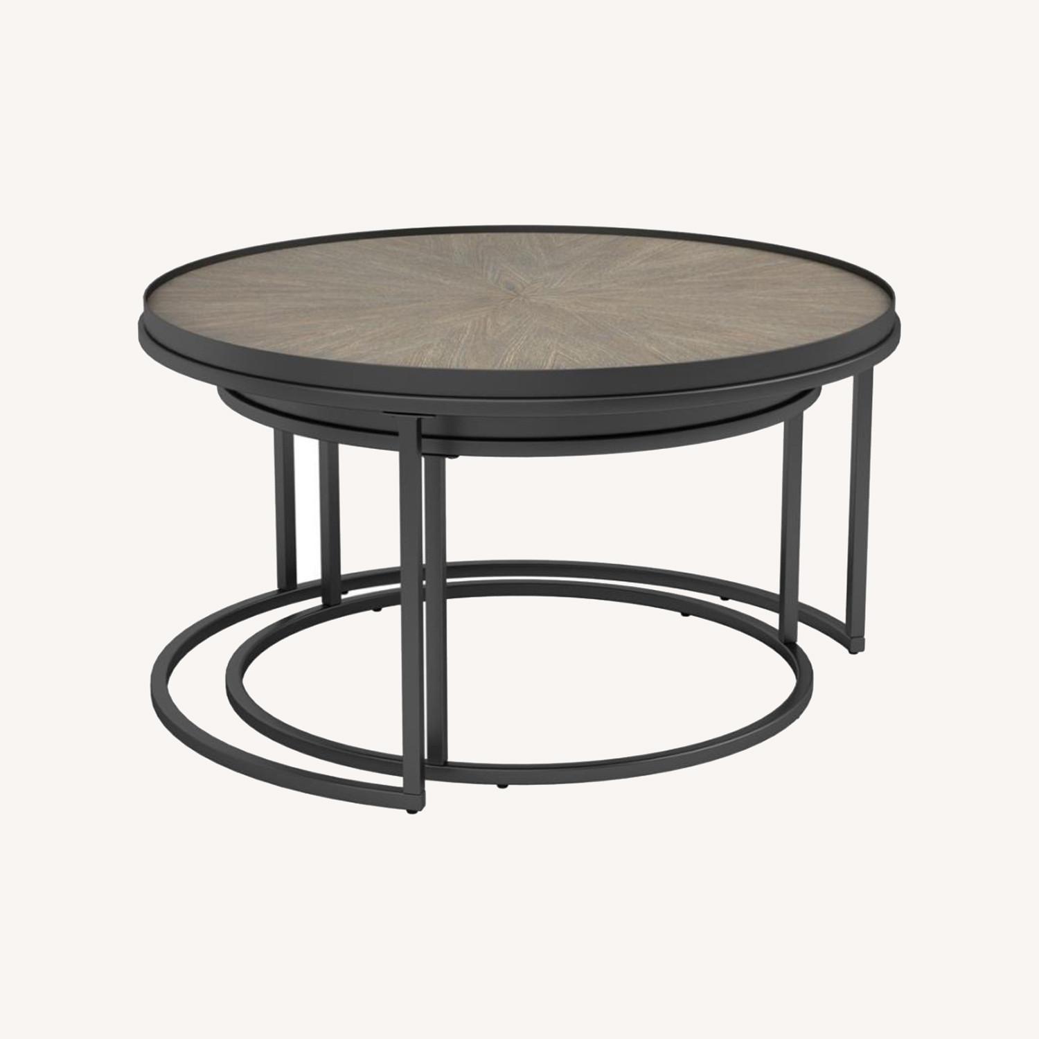 Amazon 2-Piece Nesting Table In Weathered Elm Finish - image-0