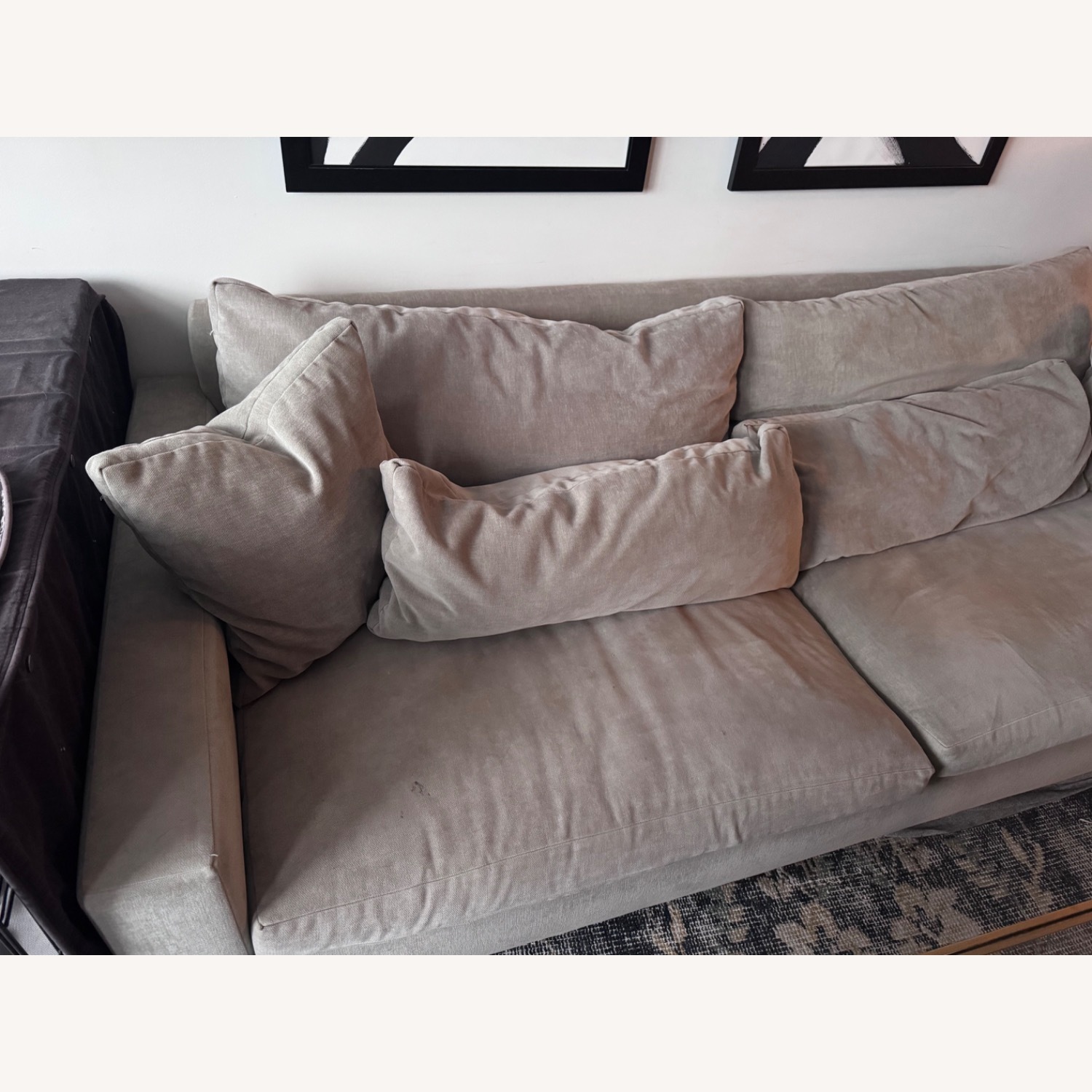 West Elm Harmony Natural Fabric 2 Seater Sofa - image-2