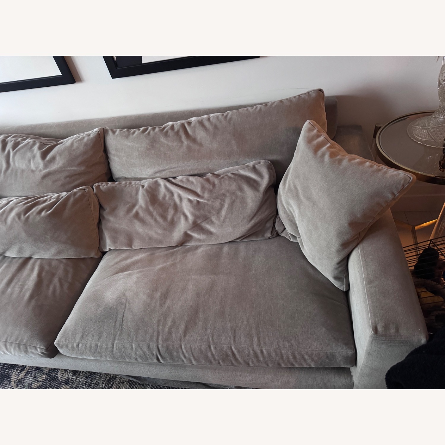 West Elm Harmony Natural Fabric 2 Seater Sofa - image-3