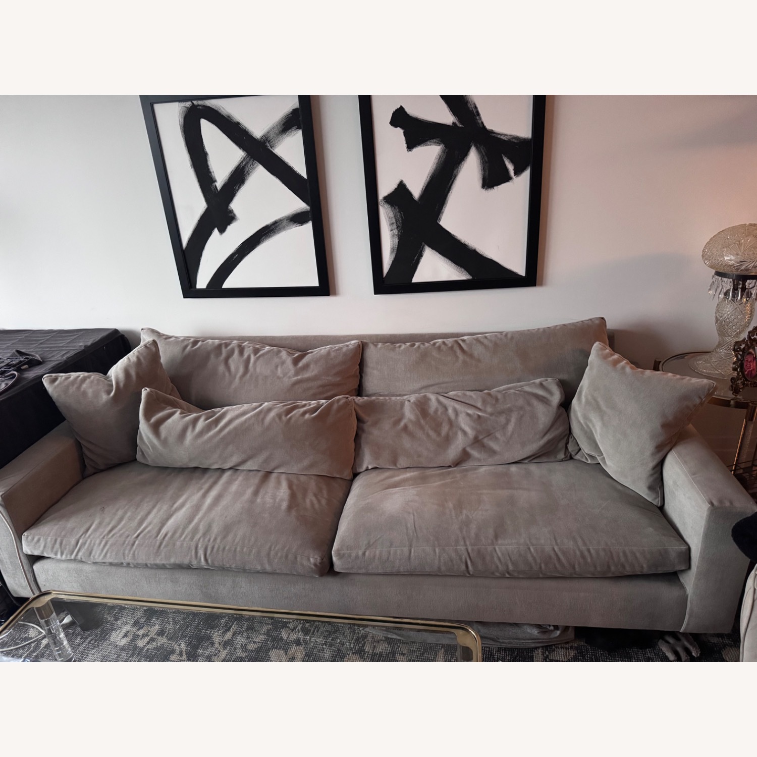 West Elm Harmony Natural Fabric 2 Seater Sofa - image-1