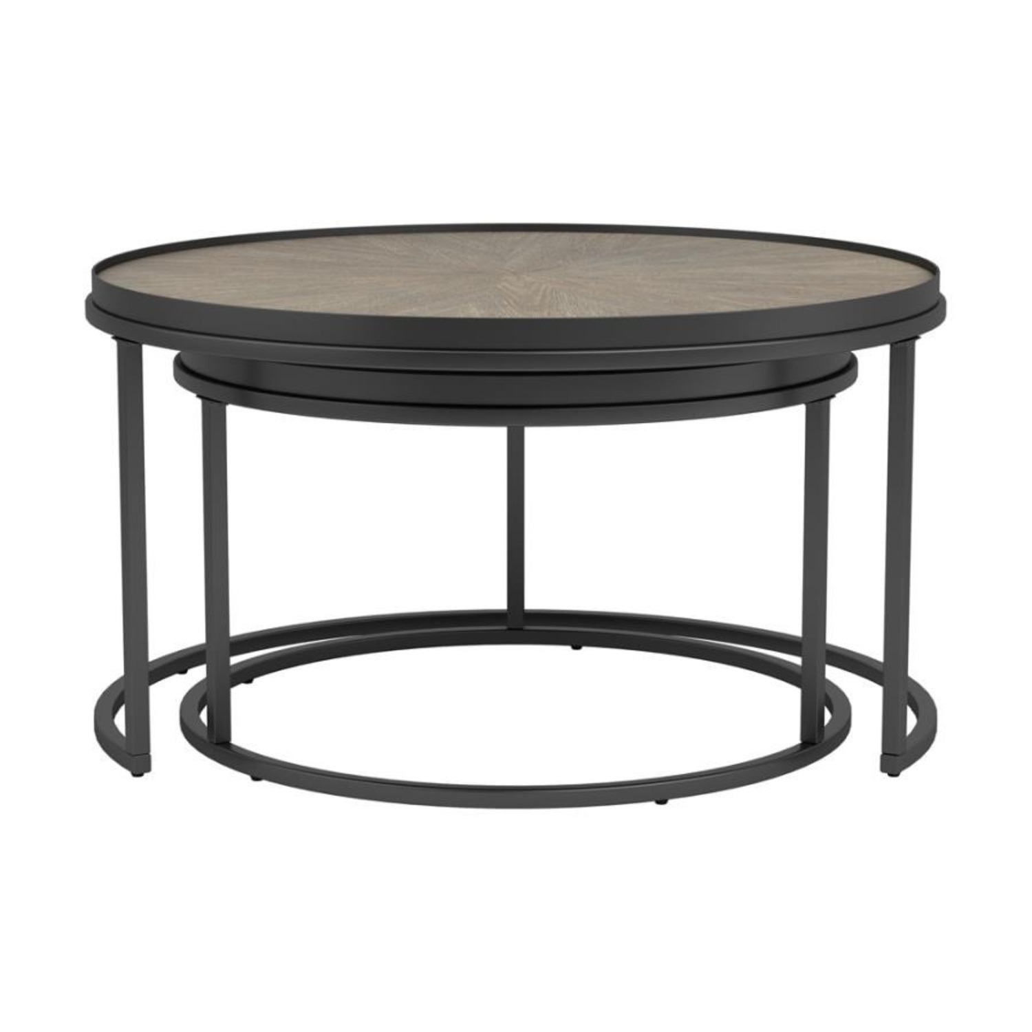 Amazon 2-Piece Nesting Table In Weathered Elm Finish - image-2