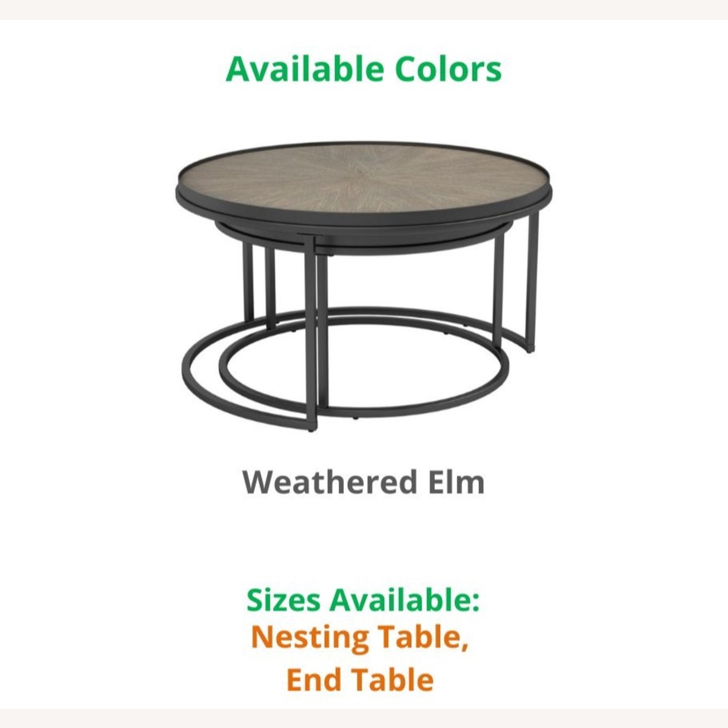 Amazon 2-Piece Nesting Table In Weathered Elm Finish - image-4