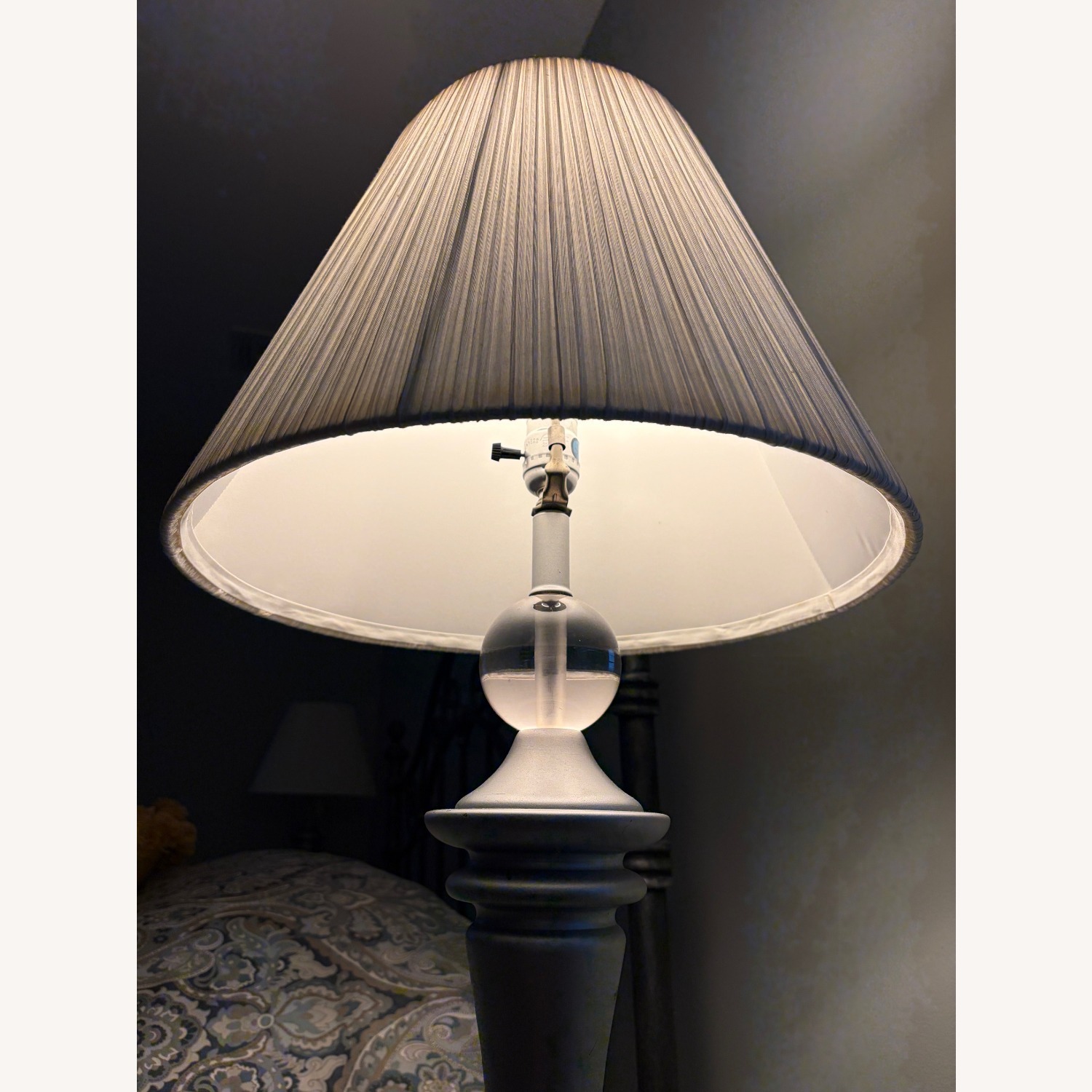 Vintage Light Gray Table Lamps - image-2