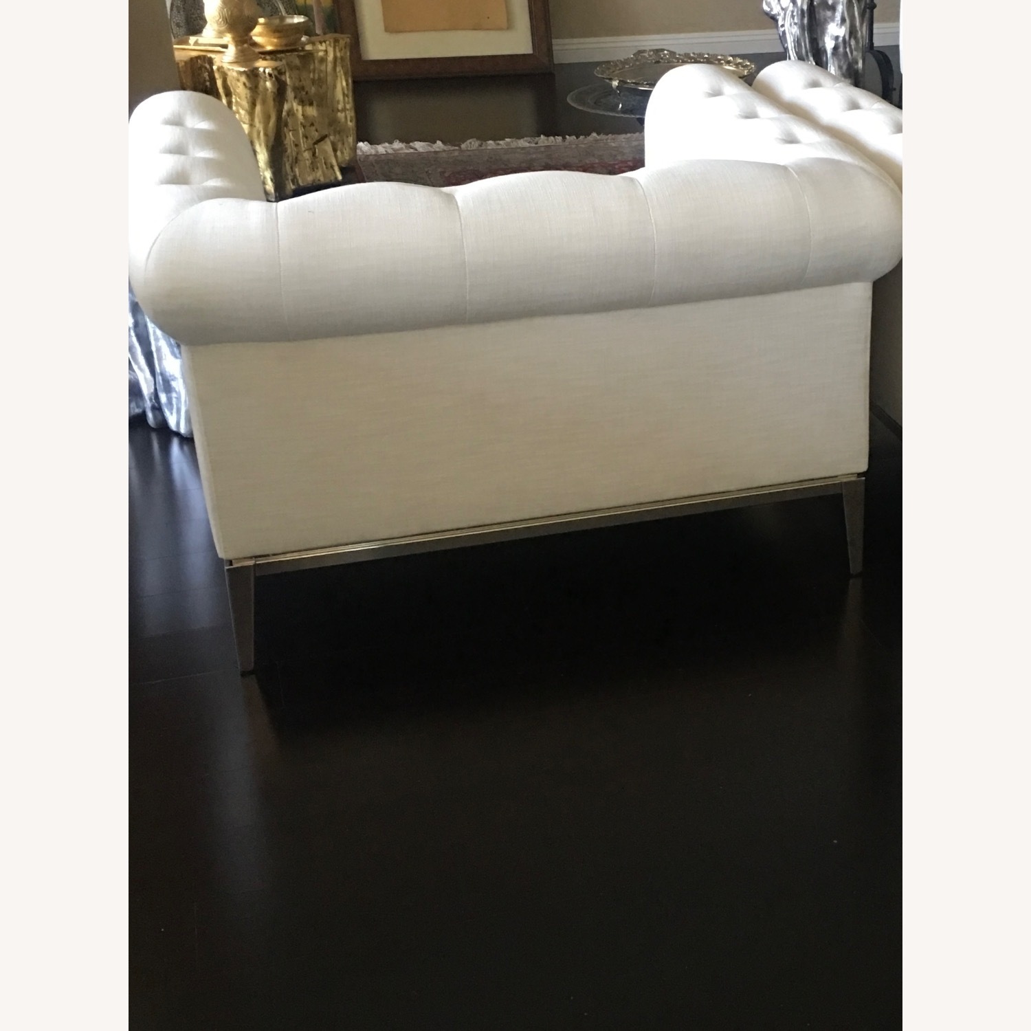 Restoration Hardware Natural Fabric Armchair - image-3