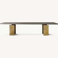 Restoration Hardware Black Wood Dining Table