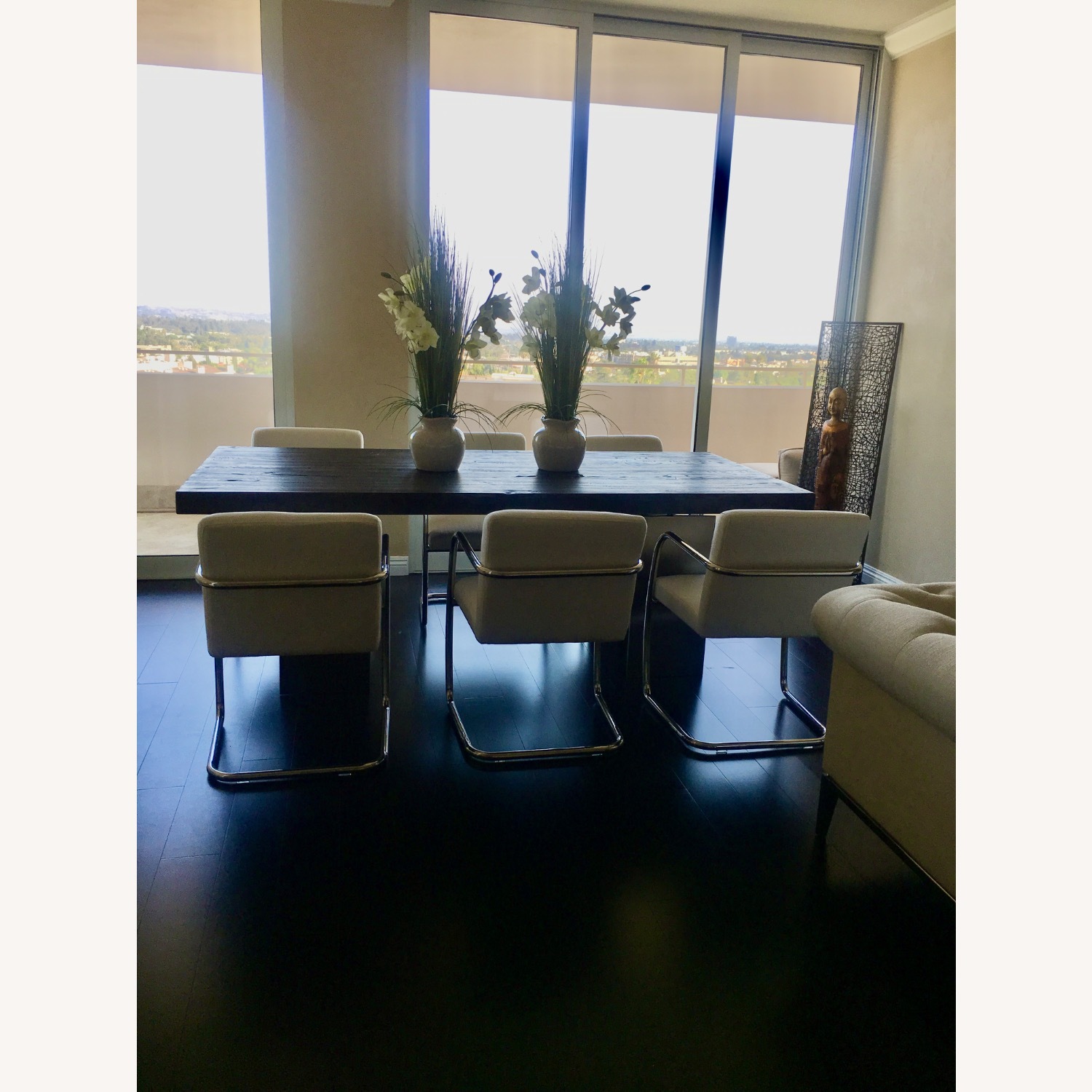 Restoration Hardware Black Wood Dining Table - image-2