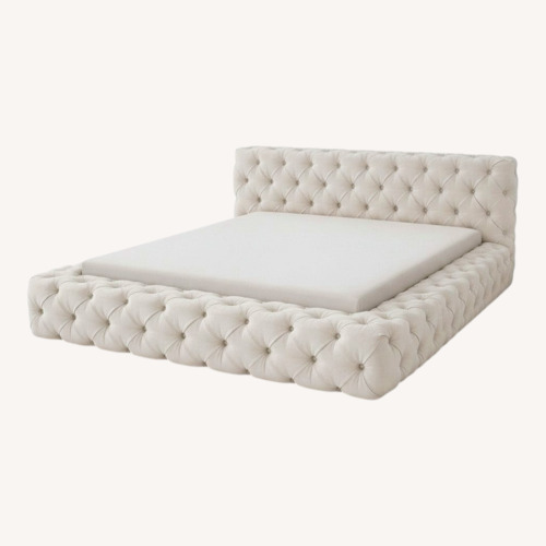 Used Restoration Hardware Soho White Fabric Twin Bed for sale on AptDeco