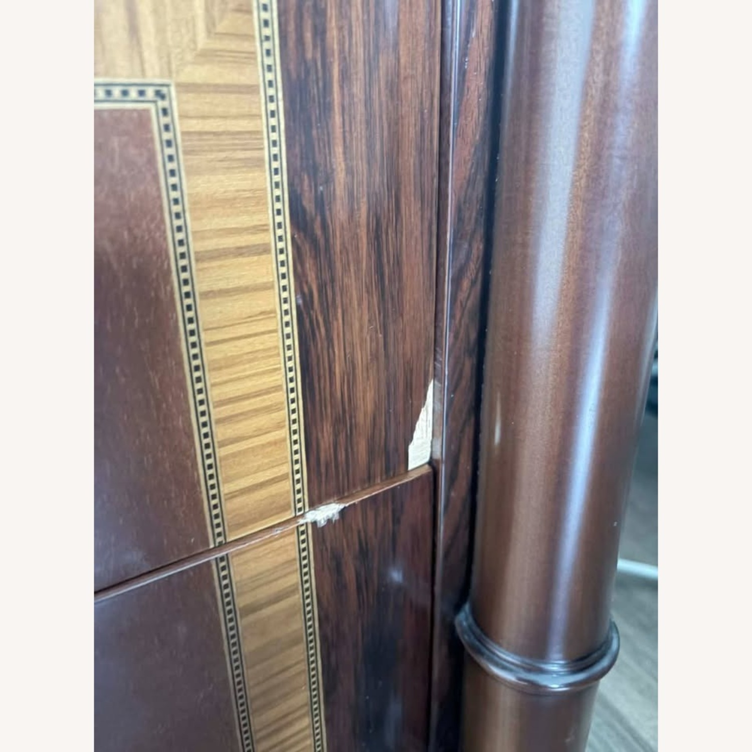 Vintage/Antique Light Brown Wood Desk - image-4