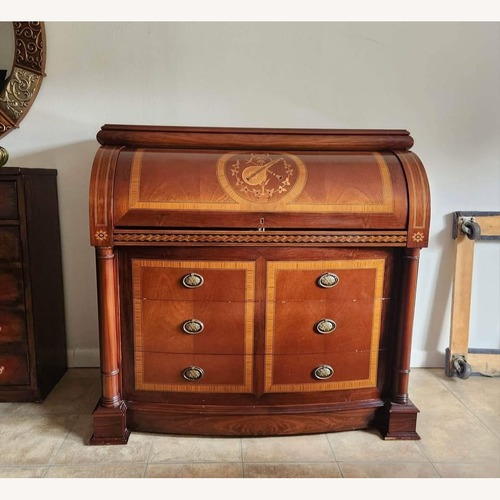 Used Vintage/Antique Light Brown Wood Desk for sale on AptDeco
