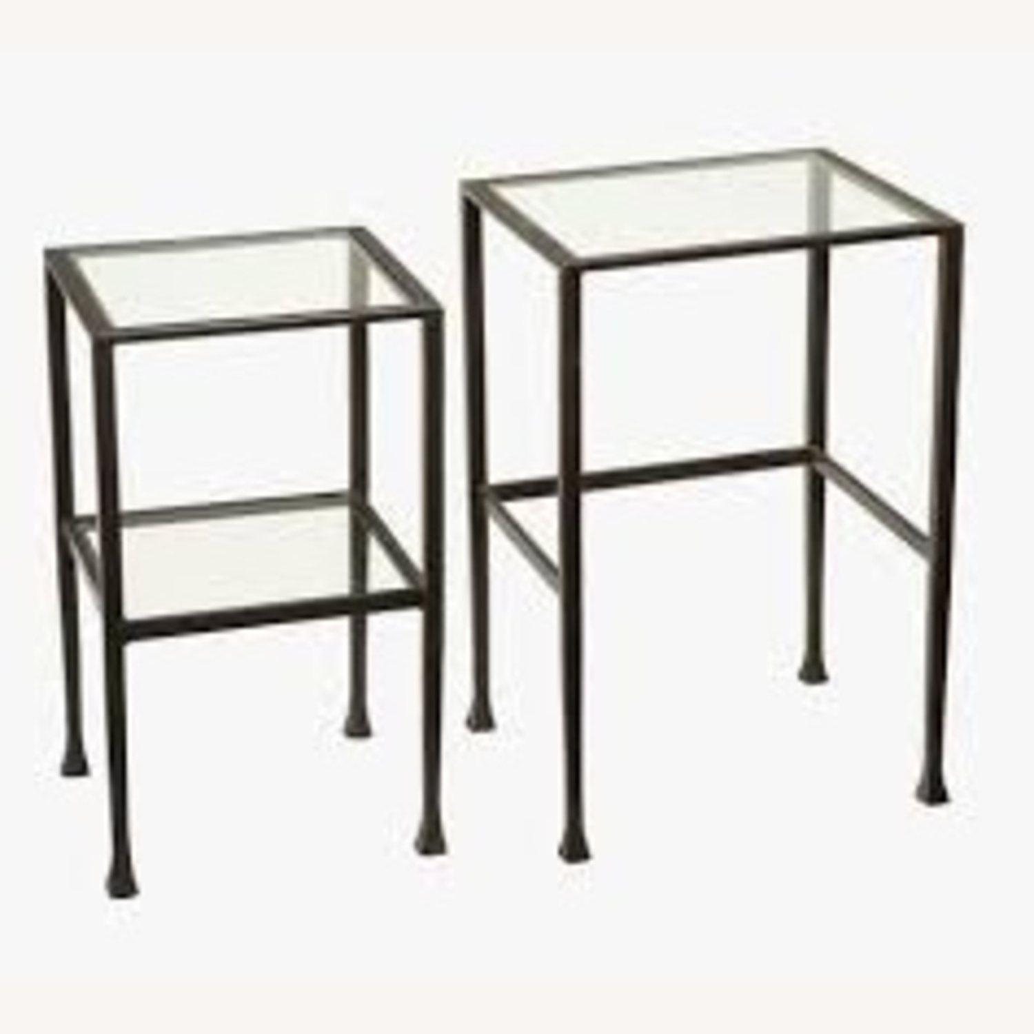 Pottery Barn Black Glass Side Table - image-4