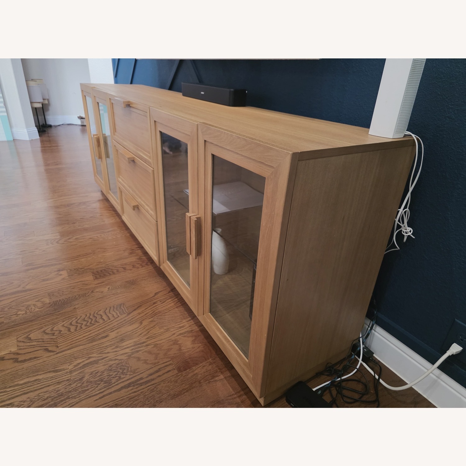 Crate & Barrel Natural Wood Media Storage - image-2