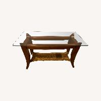 Dark Brown Wood Side Table