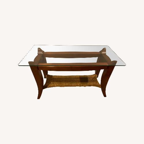 Used Dark Brown Wood Side Table for sale on AptDeco