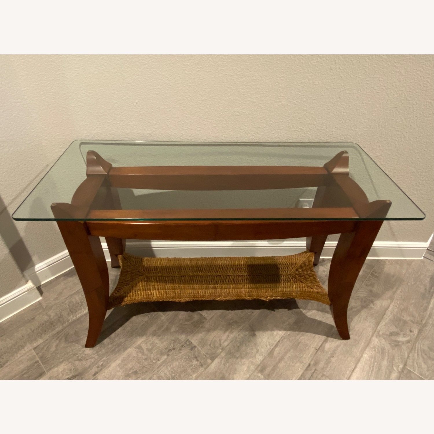 Dark Brown Wood Side Table - image-2