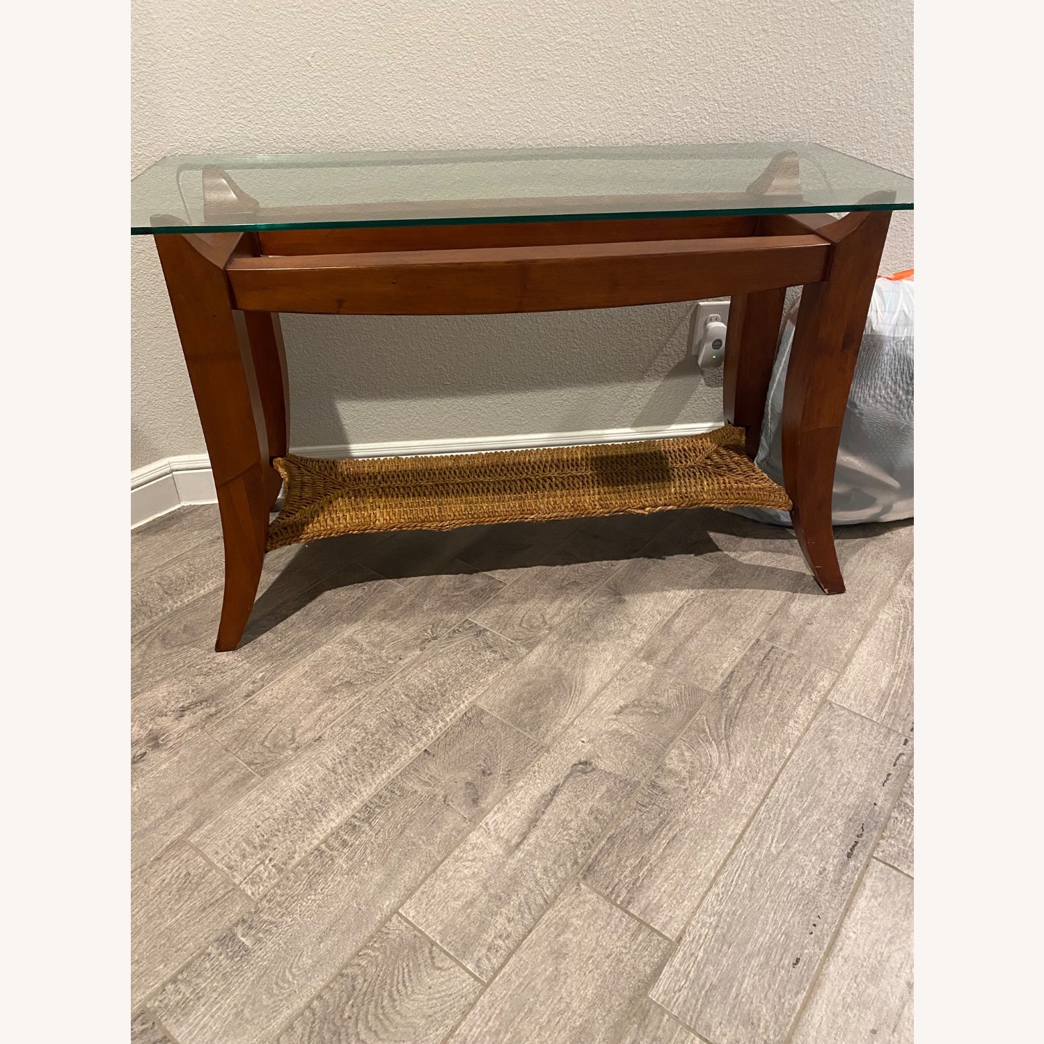Dark Brown Wood Side Table - image-1