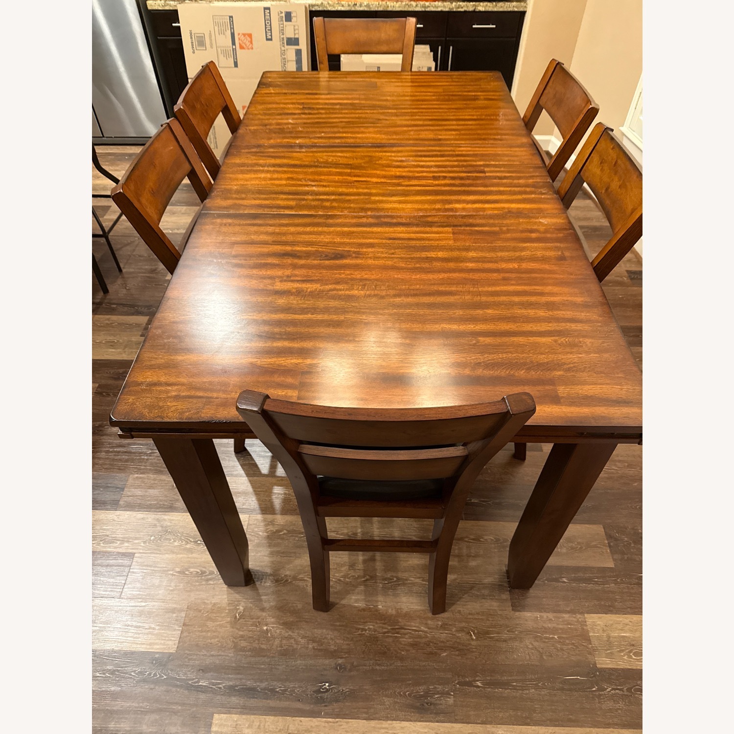 Dark Brown Wood Dining Sets - image-4