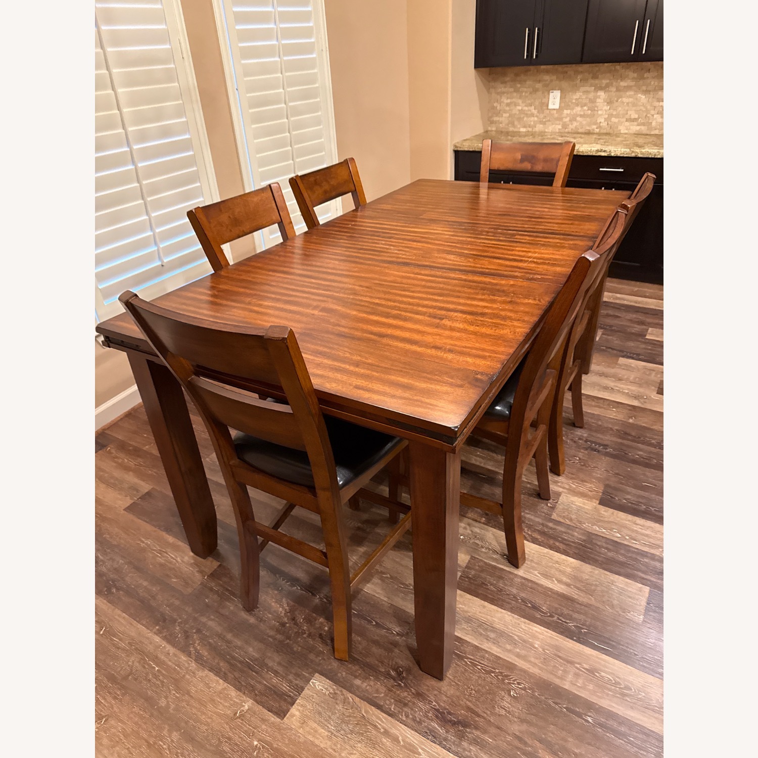 Dark Brown Wood Dining Sets - image-1