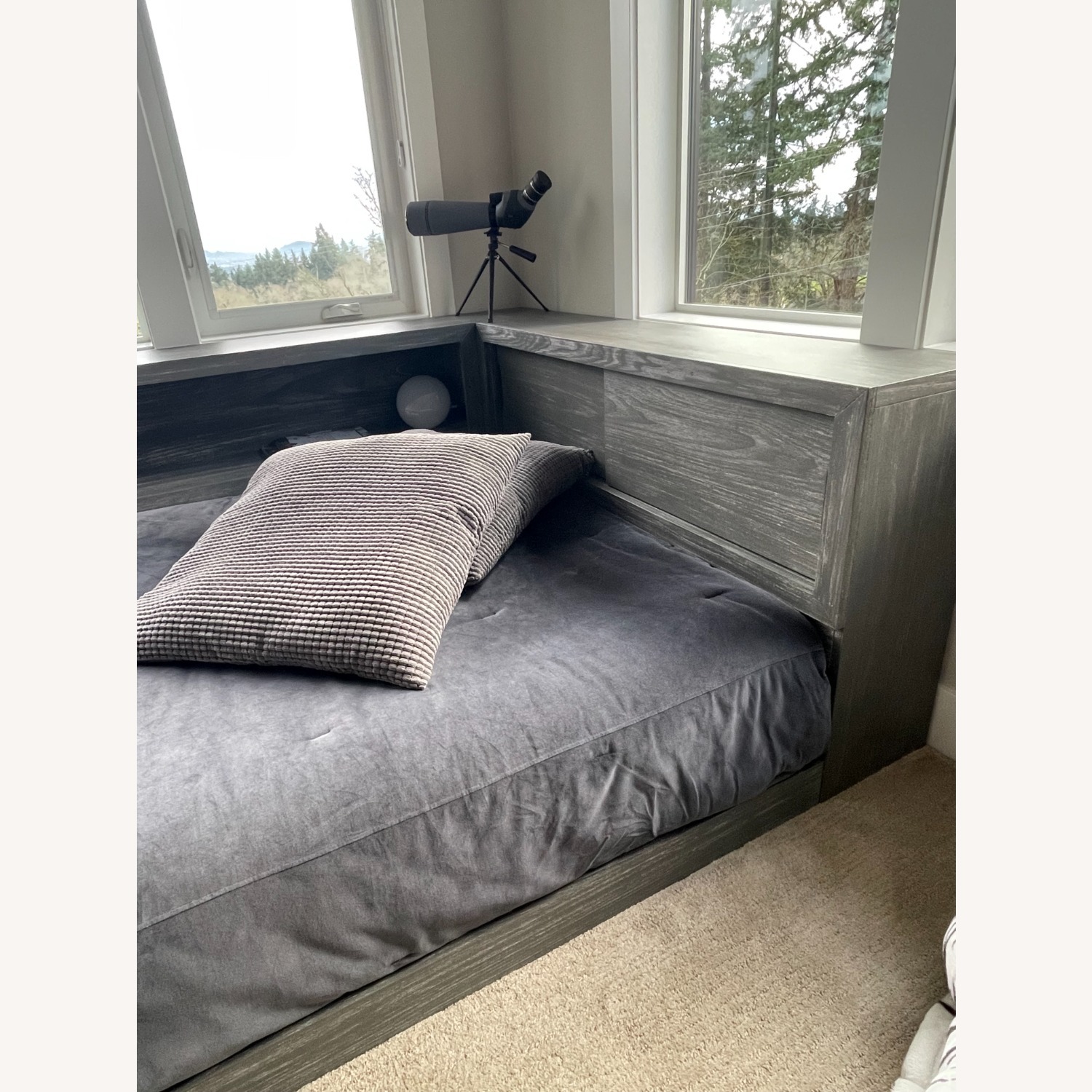 Pottery Barn Teen Costa Dark Gray Wood Full Bed - image-3