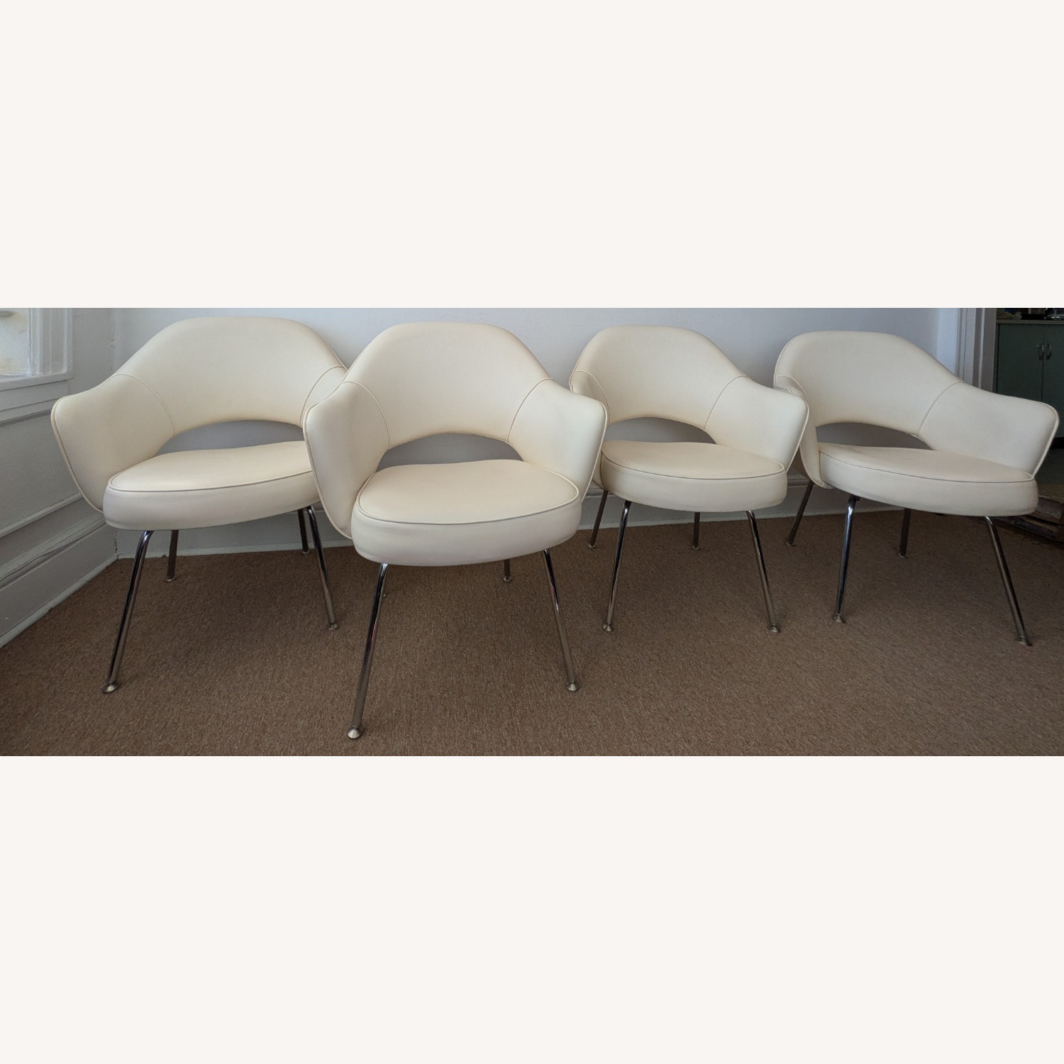 Eero Saarinen Fabric Accent Chairs - image-6