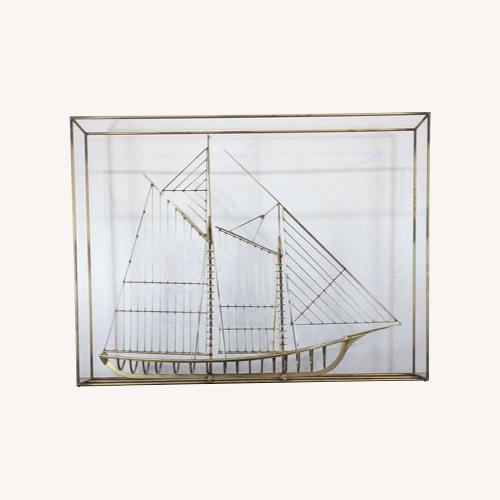 Used MCM Large Brass Sailboat Sculpture by Curtis Jere for sale on AptDeco