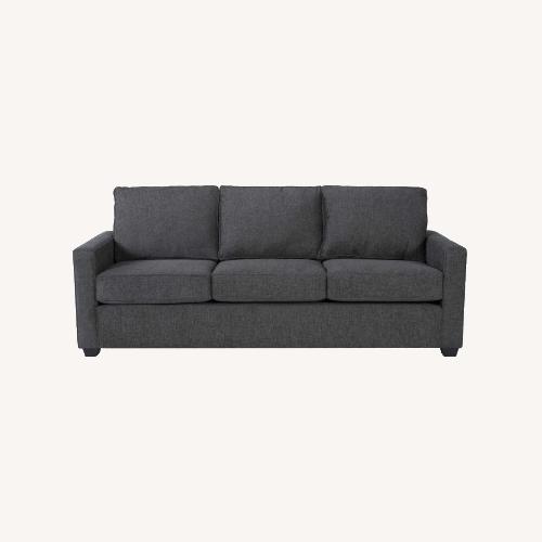 Used Living Spaces Dark Gray Fabric 3+ Seater Sofa for sale on AptDeco